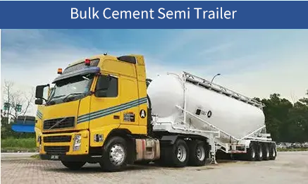 الأسمنت السائب نصف مقطورة